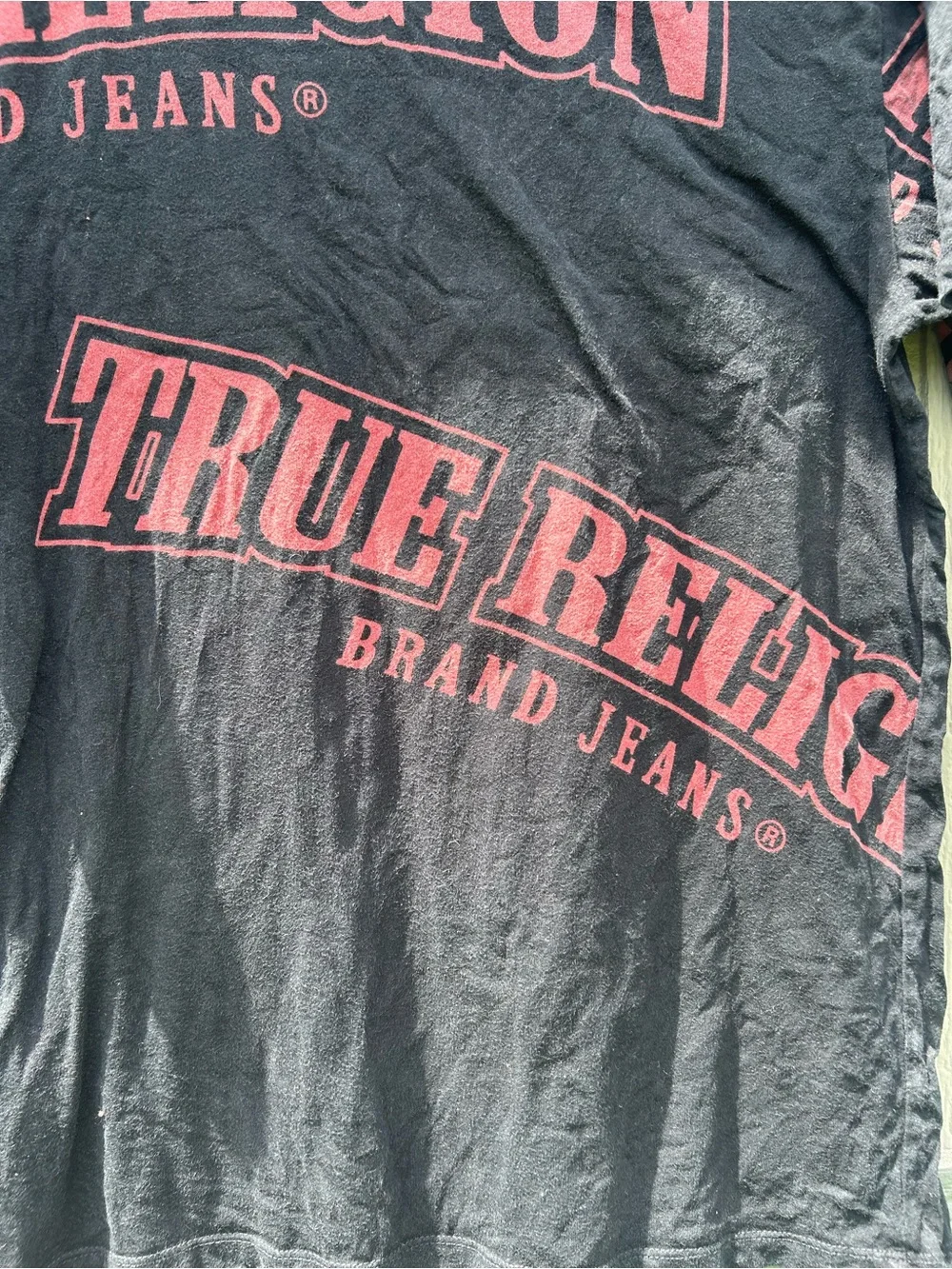 True Religion Men’s “True Verb Scatter” Black Graphic Tee